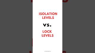 SQL ISOLATION LEVELS Vs LOCK LEVELS ✍️ [upl. by Llyrrad73]