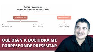 FECHAS y HORARIOS del EXAMEN de Promoción Horizontal 2024 [upl. by Paul]