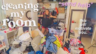 deep cleaning my DISGUSTING room  rearranging it  BEDROOM MAKEOVER  that girl diaries EP 3 [upl. by Lusa]