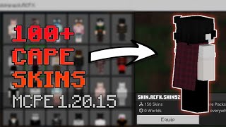 100 Capes Skin Pack for MCPE 120  Working on Servers  Mobile amp PC [upl. by Attiuqram]