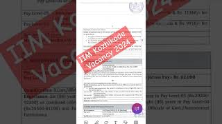 IIM Kozhikode Library and Information Assistant iimjobs vacancy 2024 libraryscience [upl. by Rikahs486]