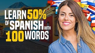 Learn Spanish in 45 minutes The TOP 100 Most Important Words  OUINOCOM [upl. by Sumaes]