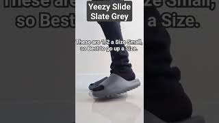 Important Sizing Info👌 Yeezy Slide Slate Grey On Foot shirts yeezy yeezyslides trending viral [upl. by Ennairrek]