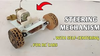 How to make a Selfcentering Steering Mechanism for RC Cars steeringmechanism selfcentering [upl. by Ahseyt]