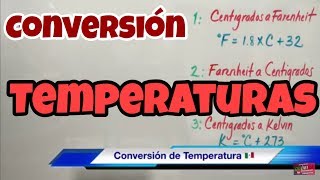 Conversión de Unidades de Temperatura °C °F °K [upl. by Aihselef914]