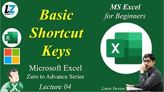 4 MS Excel  Basic Shortcut Keys  UrduHindi  Learner Zero excel microsoft learning exceltips [upl. by Iru]