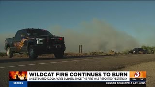 Wildcat fire burns 12000 acres near Bartlett Lake [upl. by Balas]