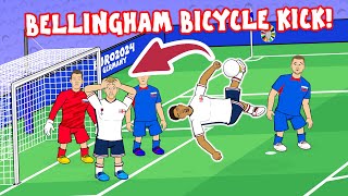 BELLINGHAM SAVES ENGLAND Bicycle kick vs Slovakia Euro 2024 Goals Highlights [upl. by Cohla]