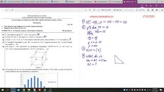 Test 20 Subiectul I rezolvare Evaluare Nationala VIII matematica 2020 [upl. by Oirramaj916]