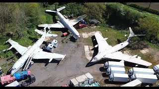 Drone view of remaining Bruntingthorpe aircraft [upl. by Nussbaum]