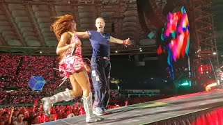 Coldplay Roma Stadio Olimpico 15072024 Good Feelings ft Ayra Starr [upl. by Jereld]