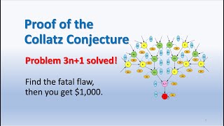 Proof of the Collatz Conjecture Problem 3n1 solved [upl. by Jac]