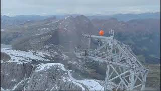 The wonderful view of Mt Titlis from rotating cable car  Video  Swiss [upl. by Ylloh]