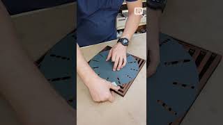 Geometric Walnut and Epoxy Resin Clock diy epoxy xtoolp2 xtool [upl. by Ariahay770]