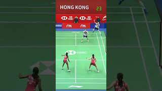 Longest rally 61 shots TanThinaah vs BaekLee  Hong Kong Open 2024 WD SF shorts badminton [upl. by Anirehtac]