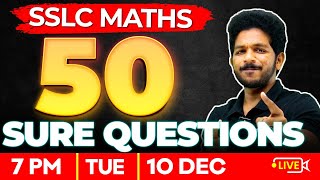 SSLC Maths Christmas Exam  45 Sure Questions  Exam Winner [upl. by Iz]