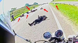 10 MINUTES OF INCREDIBLE CRAZY and EPIC Motorcycle Moments Caught on Camera [upl. by Ilamad573]