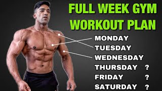 Full Week Gym Workout Plan For Muscle Building amp Fat Loss  One vs Two Body Part  Bodybuilding [upl. by Ynogoham241]