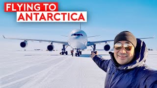 EXTREME FLIGHT  Landing on Antarctica Ice Runway [upl. by Llehcram]