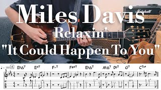 Miles Davis quotIt Could Happen To Youquot TAB譜  Jazz Guitar [upl. by Sabra382]