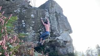 The Crack 7A  Hepburn  Northumberland Bouldering [upl. by Hedaza]