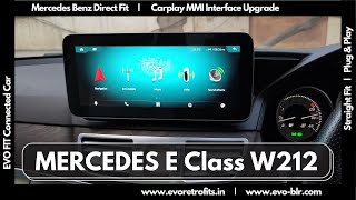 EVO FIT Mercedes Benz E Class W212 Touchscreen Upgrade USB BT Reverse Cam Apple Carplay Android [upl. by Enedan188]