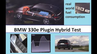 BMW 330e XDrive Hybrid  Real world fuel consumption in sport hybrid and eco pro mode [upl. by Lilias]