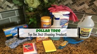 DOLLAR TREE HAUL  TOP 10 BEST CLEANING PRODUCTS  2017 [upl. by Aicilec]