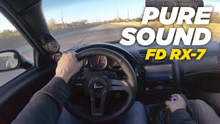 POV You drive a big turbo FD RX7  PURE SOUND 4K60 [upl. by Xuagram]