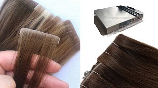 How to Make Invisible Tape Hair Extensions  Most popular  Online courses [upl. by Brower]