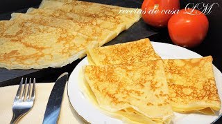 COMO HACER CREPES FÁCILES Y TIERNOS  PANQUEQUES [upl. by Melvin]