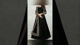 Silk maxi  black silk frock designs black dress design silk frock viral top shorts ytshorts [upl. by Hernandez]