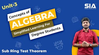 Sub Ring Test Theorem algebra siapublishers education ringtone theorems [upl. by Verlee]