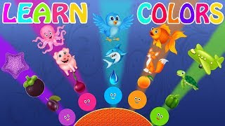 Learn Colors  Fruits  Objects  Kindergarten  ELF Learning [upl. by Anuaf]