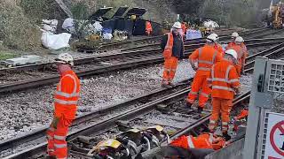 Engineering works at Branksome station [upl. by Tihom]