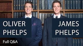 Oliver and James Phelps  Full QampA  Oxford Union [upl. by Noeht]