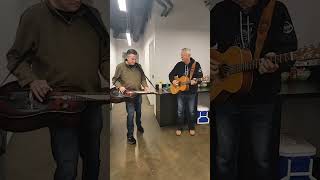 Tommy Emmanuel Trey Hensley and Rob Ickes  backstage jam from FB livestream [upl. by Onder31]