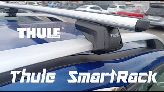 Universal Roof Bars For Vehicles With Raised Roof Railings Thule SmartRack XT [upl. by Pudendas629]