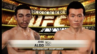 UFC 3 Undisputed Jose Aldo vs Korean Zombie Chan Sung Jung [upl. by Ielarol]