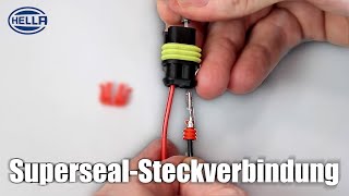 HELLA  Crimpen einer Superseal Steckverbindung [upl. by Byler555]