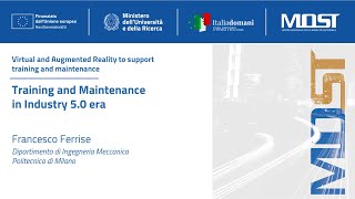 Training and Maintenance in Industry 50 era Francesco Ferrise [upl. by Nilyac]