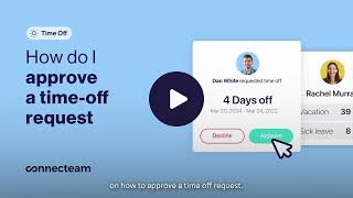 Connecteam  Time Off  How to Approve a Request [upl. by Daniyal309]