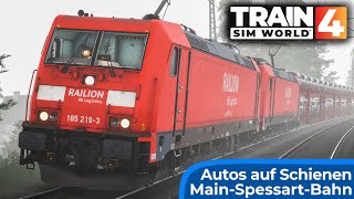 TRAIN SIM WORLD 4  Autos auf Schienen  Autotransport  DEUTSCHE BAHN MainSpessartBahn im Nebel [upl. by Euqirat480]