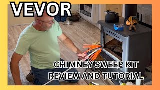 VEVOR Chimney Sweep Kit Review and Demonstration The Ultimate Chimney Cleaning Tool [upl. by Adahsar]