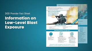 TBI and LowLevel Blast Exposure What Medical Providers Need to Know [upl. by Maddi]