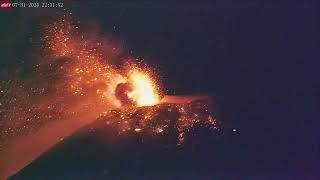 Jul 31 2024 Largest Volcanic Eruption of the Night More to come at Fuego Volcano [upl. by Ocirrej]