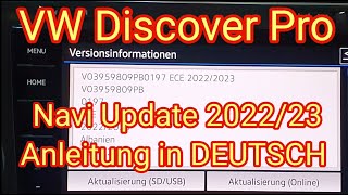 Anleitung VW Navi Discover Pro Update 202223 kostenlos Tutorial in deutsch Volkswagen [upl. by Yt]