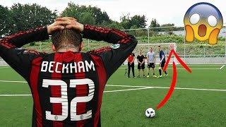 DAVID BECKHAM FREE KICK CHALLENGE W FORFEIT [upl. by Anipsed]