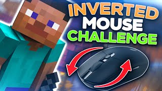 Minecraft Bedwars Inverted Mouse Challenge [upl. by Llenrub]