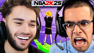 Adin Ross VS N3on 5000 Wager NBA 2K25 [upl. by Dnomyaw]